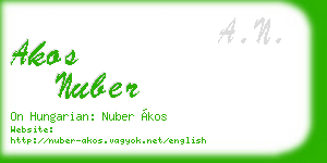 akos nuber business card
