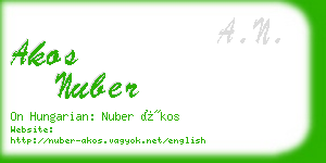 akos nuber business card